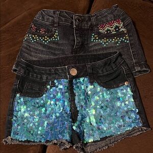 Justice Dark Denim Shorts